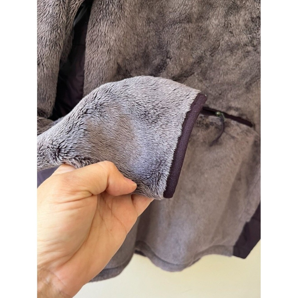 The North Face Sz L Purple Osito Hybrid Fleece Jacket Zip Pullover Pockets - Picture 9 of 13